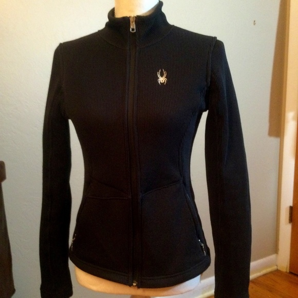 Spyder Black sweater/jacket SM - Picture 1 of 6